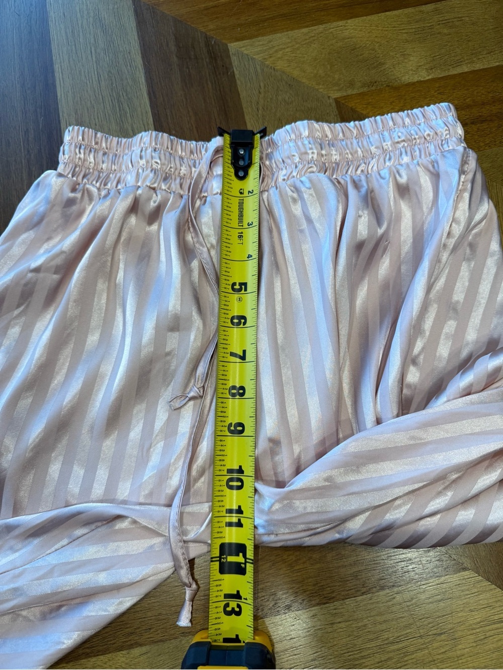 Tart Intimates Blush Pink Satin Stripe Two-Piece Pajama Set flaw - Picture 10 of 13